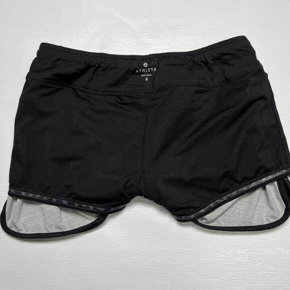 Athleta Ramp It Up Tennis Golf Skort SIZE 6 Black Gray Skirt with Liner Shorts - Picture 9 of 9